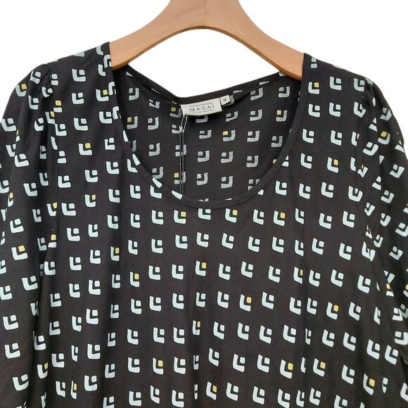 MASAI Copenhagen Noculla Midi Dress Womens Medium Black Bias Stylish Modern - Picture 2 of 12